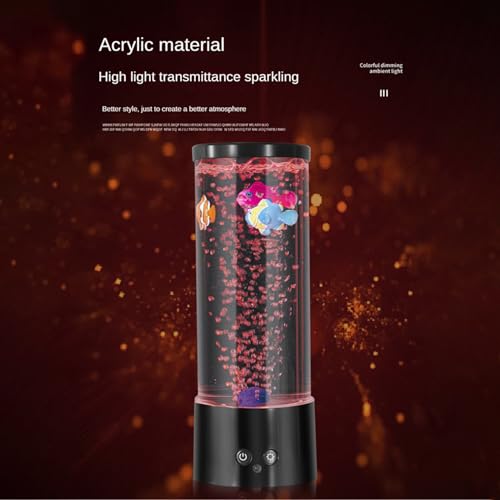 Lampe à Bulles RVB Aquarium Télécommande Anti-Stress Éclairage