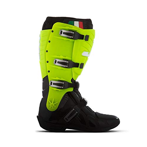 Jett Motocross, Bota Para Piloto Adulto Unissex, Preto/Verde, 41