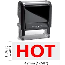 Trodat 4912 Self Inking Rubber Stamp w. HOT H01 Red Ink