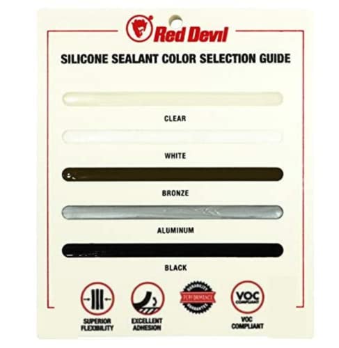 Red Devil 0810 100% Silicone Sealant Architectural Grade, 2.8 oz. Tube, White, 1 Pack