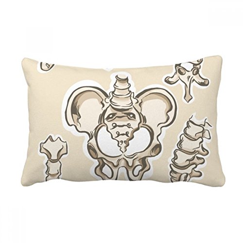 Coussin imprimé croquis squelette au design multicolore unique - 2
