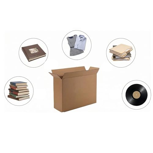 Image of 12x9x4 Shipping Boxes Set of 40, Brown Kraft Corrugated Cardboard Small Boxes Mailers for Business Packaging Box