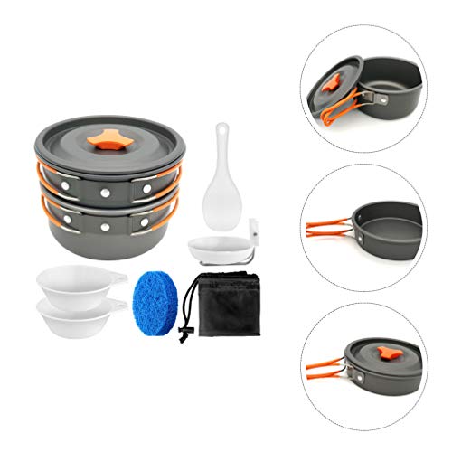 BESPORTBLE Kit de confusão de utensílios de cozinha leve para mochilão, conjunto de utensílios de co