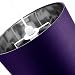 Pantalla contemporánea de 12"en algodón morado/lámpara colgante con interior plateado brillante por...