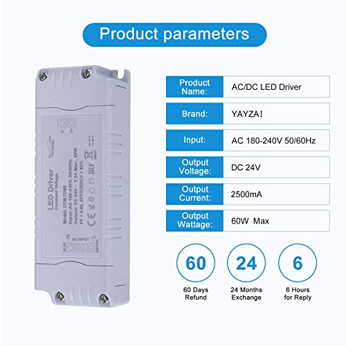 YAYZA! Trasformatore LED 24V 60W IP44 TRIAC