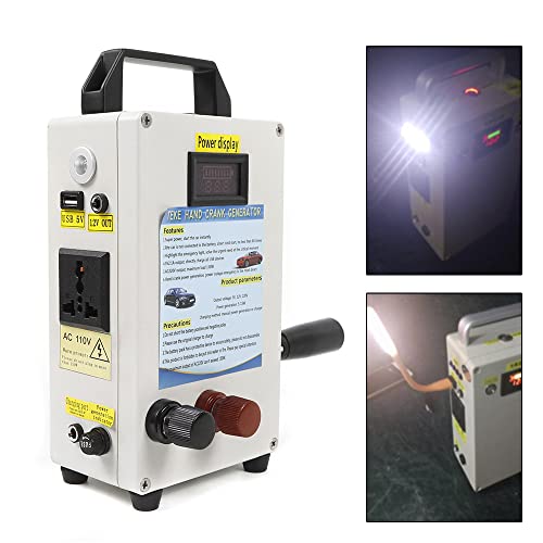 Zawayine Hand Crank Generator Portable Power Station Portable Manual Power Supply Emergency Charger 150W With Vehicle Charging, For Camping Outdoor Mobile Phone Computer Charging #TOP1