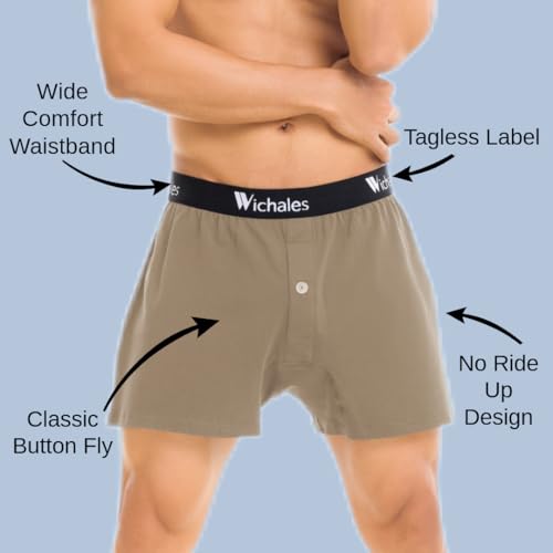 Men's Premium Underwear, Cotton Boxer Shorts, 3-Pack, Assorted Colors2