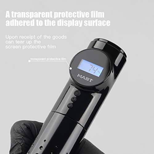 Mast Archer Cordless Tattoo Pen Machine, Rotary Tattoo Gun with Powerful Motor by Mcore, 2,000mAh Battery by Mastlabs for Run Long Time 3.5mm Stroke Black