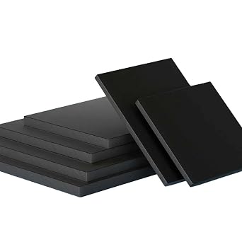 ABS Plastic Plate 200mm X 200mm 1-20mm - Durable, Rigid - Ideal for CNC Machining, DIY, Prototyping Single SheetBlack,200x200x20mm