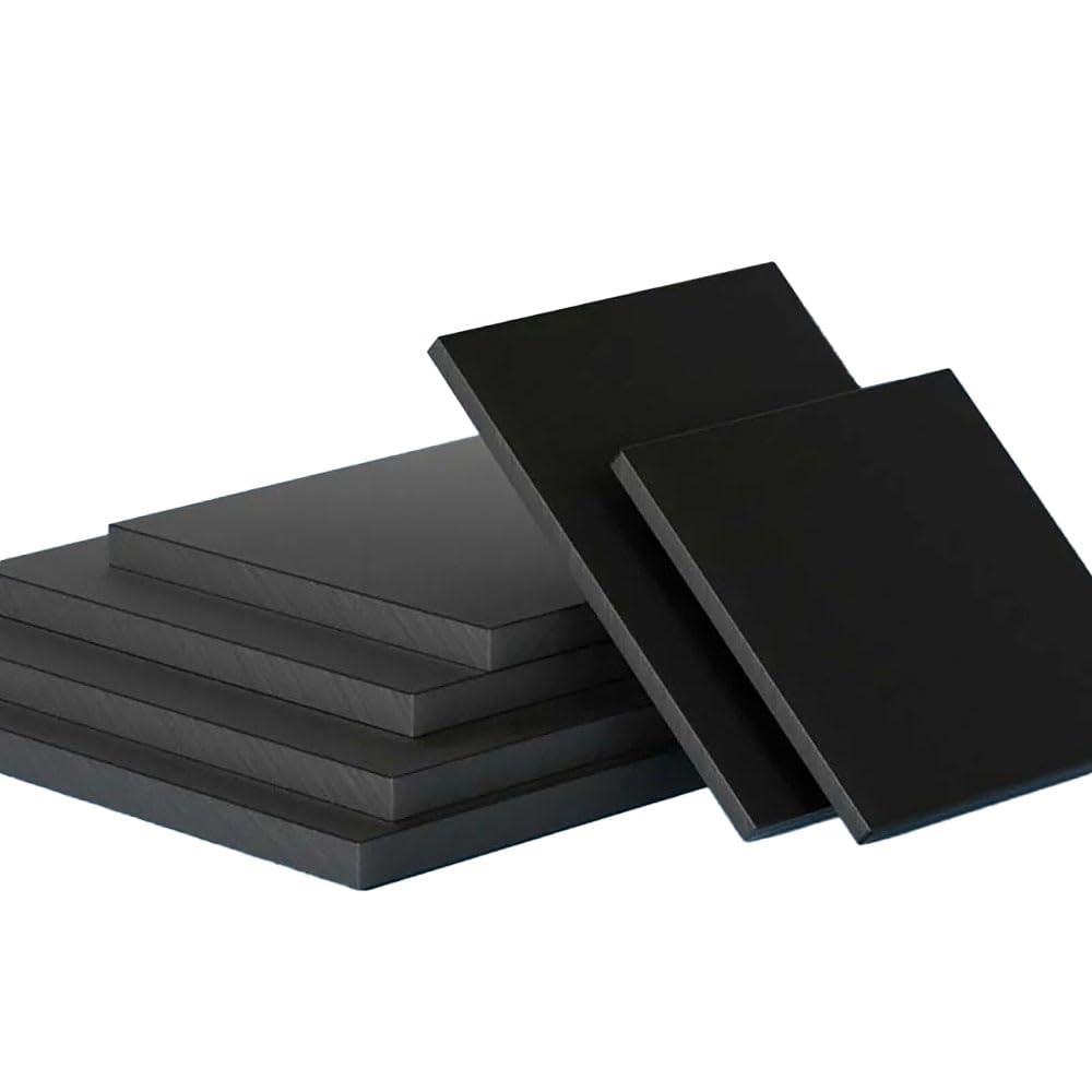 Placa De Plástico ABS De 500 X 500 Mm (2 Mm-20 Mm) - Plástico De Ingeniería Duradero - Acabado Liso - CNC, Bricolaje Y Modelismo - 1 Pieza (Negro O Beige)(Black,20x500x500mm)