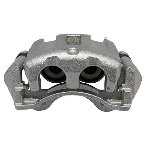 Image of TRQ Front Brake Caliper Set Zinc Coated Brackets Hardware Compatible with 1999-2004 Jeep Grand Cherokee