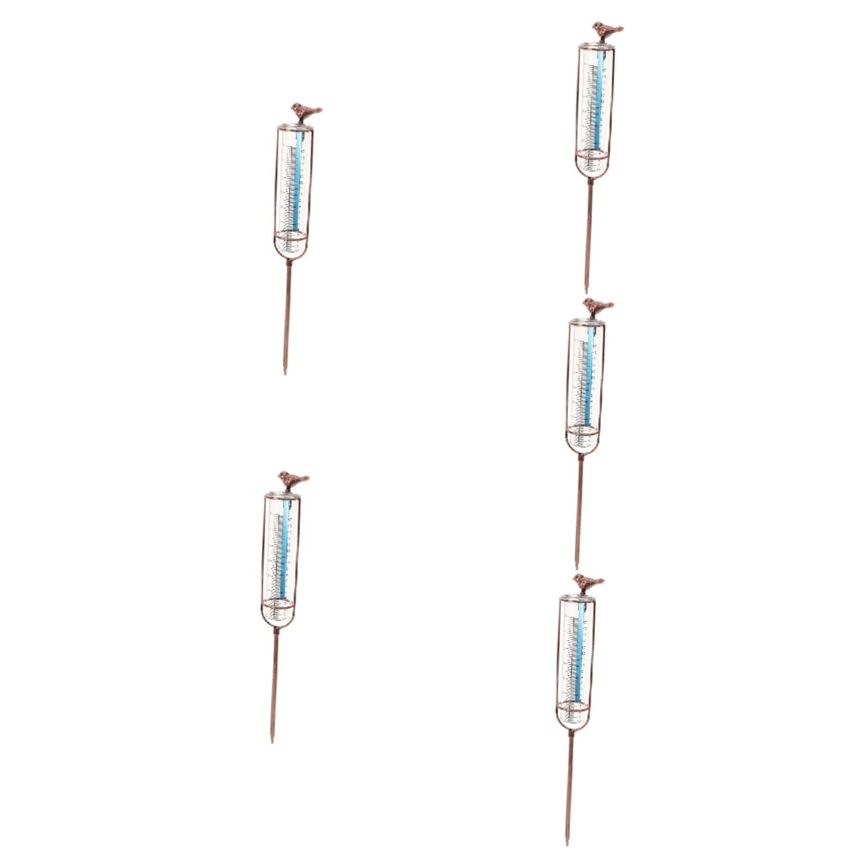 GLEAVI 5pezzi Misuratore Di Pioggia Con Tubo Graduato Per Esterni Sostituzione Tubo Per Pluviometro Design Elegante e Resistente Per Giardino e Cortile