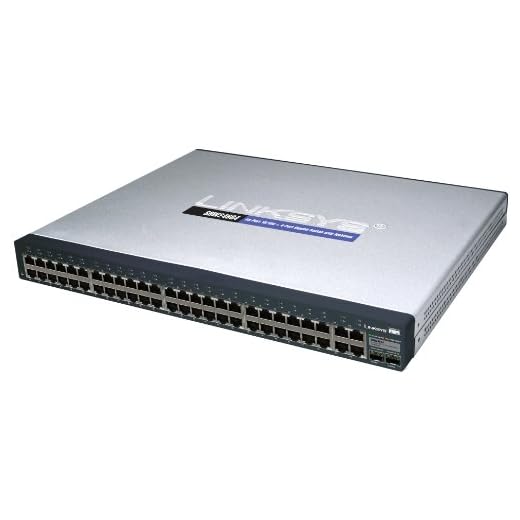 Linksys Switch SRW248G4 48–10/100 med 4-portars gigabit med Web View