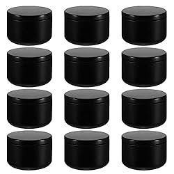 Healifty 12Pcs DIY Candle Tin Round Metal Container