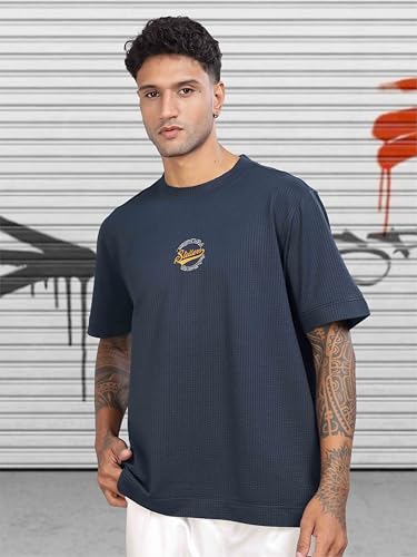 Image of STELLERS Men's Oversized Printed Half Sleeve T-Shirt | Feather Touch Feel | Odour Resistant | Anti-Static | Wrinkle Free | Quick Dry | Stretchable | Lightweight