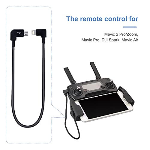 RUIZHI Cable Micro USB Conector Micro USB inverso Trenzado de Nylon de 29cm Remote Controller Cable para Dji Mavic Mini/Pro/Spark/Mavic Air - imagen 5