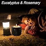 Strong Eucalyptus & Rosemary 3 Wick Black Large Candle, 20oz, Ceramic, Outdoor Scented Candles, 100% Soy, for Home Scented, Yoga, Meditation, Table Decor, Home Decor, Boho Decor, Beautiful Candle Jars - Image 5
