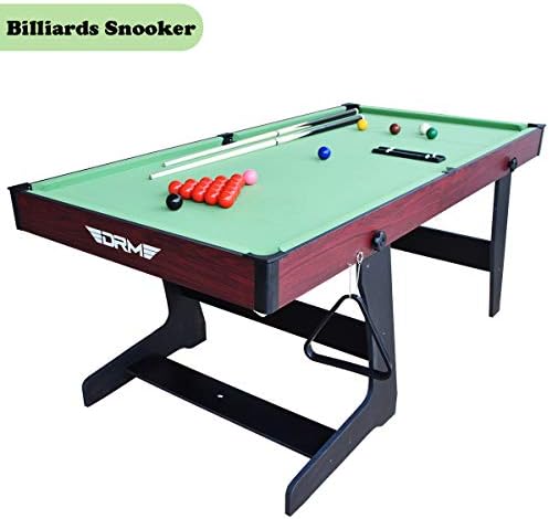 ALPIKA 6FT Folding Snooker Table Pool Table Set Steady Space Saving Billiards Table with All accessories, Great for Kids and Adults
