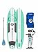 iROCKER ALL-AROUND Inflatable Stand Up Paddle Board 10' Long 32" Wide 6" Thick SUP Package (SeaFoam Green 2018)