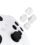 eXtremeRate ABXY Buttons for Xbox Core Wireless Controller, Two-Tone Carmine Robot White & Clear Classic Symbols Action Buttons Replacement Prats for Xbox One S/X, Elite Series 2 Core & 1 Controller