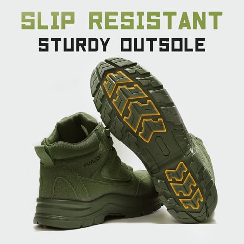 Image of Furuian Steel Toe Boots for Men Women Lightweight Work Boots Pioneer Series | ASTM Certificated Safety Shoes, Width Option, Non Slip Rubber Sole, Comfortable Work Shoes for Construction, Warehouse, Yard