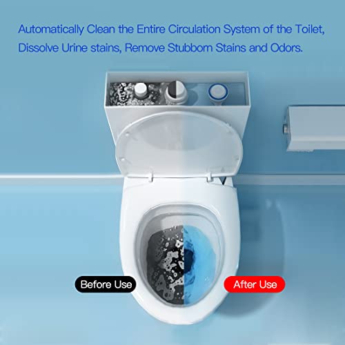 KIISSIISO Commercial Household Bathroom Cleaners, 28 Pack Toilet Bowl Cleaner Tablets, Automatic Toilet Tank Cleaners, Multipurpose Janitorial Deodorizers(Blue and White) - Thumbnail 4