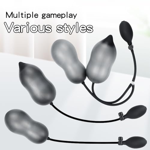 アナルプラグ アナポンプ 玉形 バルーンプラグインフレートプラグ 双頭ディルド 男性 女性用手動あなるぷらぐ 初心者 多用途 空気注入式 アナポンプ SM調教 シリコーン製-3ビーズ - 画像5