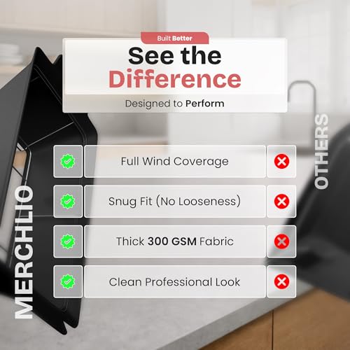 Chafer Wind Guard by Merchlio- 4 Pack | Handle Covered Chafer Dish Covers | Fitted, Washable & Elegant Buffet Decor | Functional Catering Wind Guard | Black by Merchlio - Image 7
