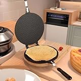 Eierbrötchen-Maker, 6, 7 Zoll Durchmesser..Antihaft-Waffelkegeleisen, hitzebeständige Tortillapresse mit Griff für Eistüten, Cupcakes, Pfannkuchen, Pizza, Dekoration aus dem Invierno