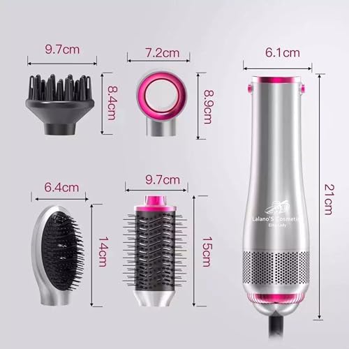 Lalano`S Cosmetics - Asciugacapelli One Step Volumizer Hair Dryer Spazzola Ad Aria Calda 4 In 1, 1200,00 W - 7