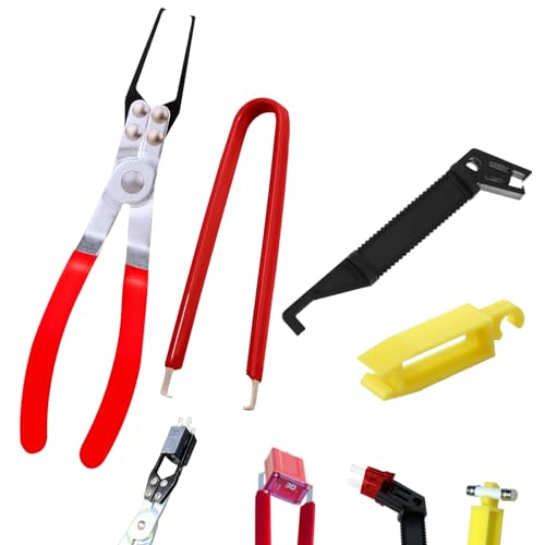 Funayama Relay Fuse Puller Pliers Set 4-Pack - Professional Automotive Tool Kit 304 Stainless Steel Electrical Removal Tool for Car Truck