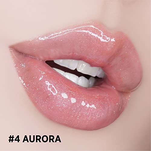 Unicorn Glow Luminous Lip Gloss #4 Aurora - Shimmery Glitter Moisturizing Lip Gloss With Shimmery Finish - Lightweight, Sheer, And Hydrating[0.18 Oz. / 5 G] #TOP1