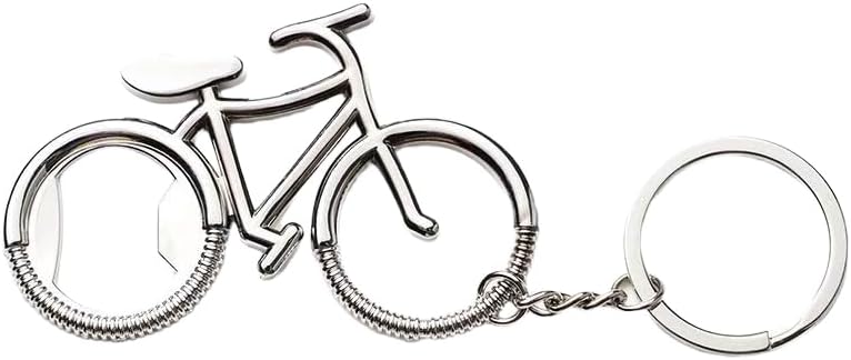 10 Pack Bicycle Shaped Keychain Bottle Opener - Stainless Steel Bike Keyring for Cyclists, Beer Lovers, Party Favors, Outdoor Adventures, Gifts for Men and Women