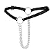 YiZYiF Women's Crotchless Panty G-String Thong Fetish Chain Underwear
