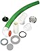 Watco FLEX924-LT-PVC-CP Lift & Turn Flexible PVC with Schedule 40 Sanitary Tee, Chrome Plated