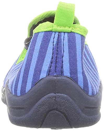 Foto von Playshoes Ringel, Unisex-Kinder Niedrige Hausschuhe, Blau (Blau/Grün 791), 26/27 EU (9 Child UK)