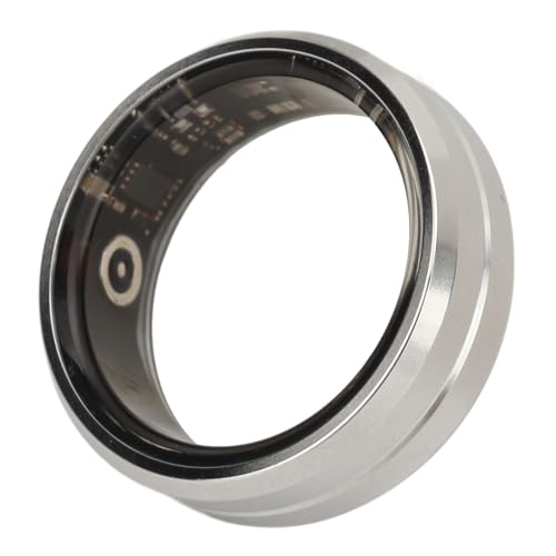 Smart Ring, Silberner Fitness-Tracker-Ring, Lange Akkulaufzeit, Staubdicht, Als Geschenk (18,2 mm/0,72 Zoll)