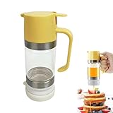 12 OZ Honey Dispenser No Drip Glass with Stand, 2026 NEW Glass Honey Dispenser with Handle, No Drip Syrup Dispenser for Coffee Tea, Honey Dispenser Jar for Honey Syrup Kitchen Use