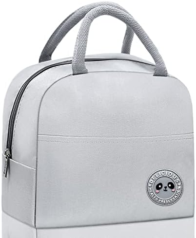 Beeannavot Lunch Bags for Women Insulated Lunch Cooler Bags with Front Pocket Portable Thermal Leak-Proof Lunch Bag for Men Adults Girls Children Work Outdoor Picnic (Black)