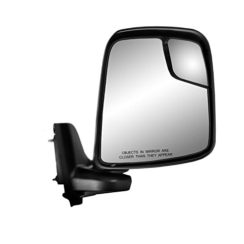 Passenger Side Mirror for Nissan NV 200, Textured Black, spot Mirror, Swing Away, Manual
