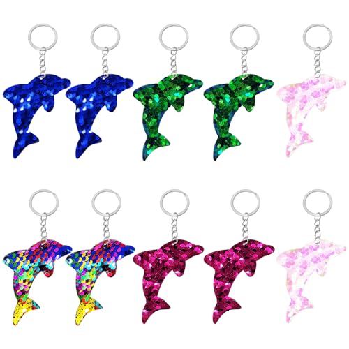 Simsky Delfin Schlüsselanhänger10er Set Bunte Schlüsselanhänger Mit Delfin-Anhänger - Perfekt Zum Basteln Für Und Als Süßes Accessoire Für Mädchen