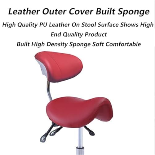 Tabouret selle roulant pour hygiéniste dentaire pivotant 360° - 5