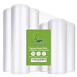 VacYaYa 6 Pack 8'x20'(3Rolls) and11'x20' (3Rolls) Food Saver Vacuum Sealer Bags Rolls for Food Saver,Seal a Meal,Weston. BPA Free and Heavy Duty Sous Vide Vaccume Seal Bags Rolls for Food Storage