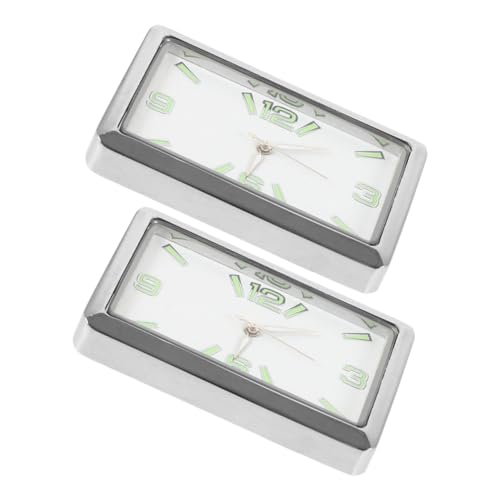 FUNOMOCYA 2個 車内用ミニ時計 蓄光機能付き 接着剤でダッシュボードやエアベ