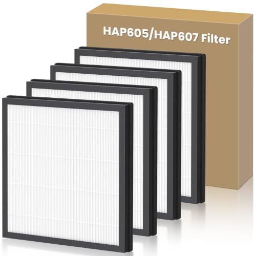 Image of HAP605 HAP607 Replacement Filter for FreAire HAP605 HAP607 Air Purifier | for XenonLab HAP605 HAP607 Air Purifier, True HEPA High-Efficiency Activated Carbon Filter for Home Large Room, 4 Pack