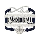 Infinity Collection Basketball Bracelet- Charm Bracelet- Basketball Jewelry for Girls- Perfect Basketball Gift