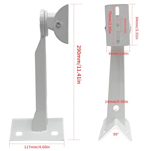 L-Shape Dome Camera Bracket, Wall Ceiling Mount for Security Dome Cameras, Wall Mount,Corner (Vertical Pole Bracket+Hoop 7.8 in ) by NVRTTRR - Used condition - Image 4