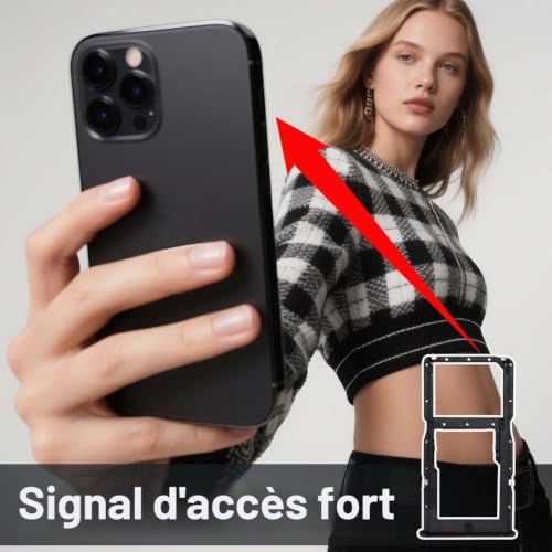 GNALIA 1 Tiroir Carte Sim + 2 Épingles Pour Huawei P30 Lite, Support Double Sim Noir, Compatible New Edition 202 – vue 5