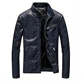 Vintage Herren Motorrad Lederjacke, schlankes und geradliniges Design, damit Sie im kalten Winter sehr stylisch sind.