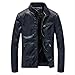 Produktbild Fashion Herren Leder, Wind und Samt Jugend Lokomotive PU Lederjacke, zeigt männliche Eleganz 5XL dunkelblau